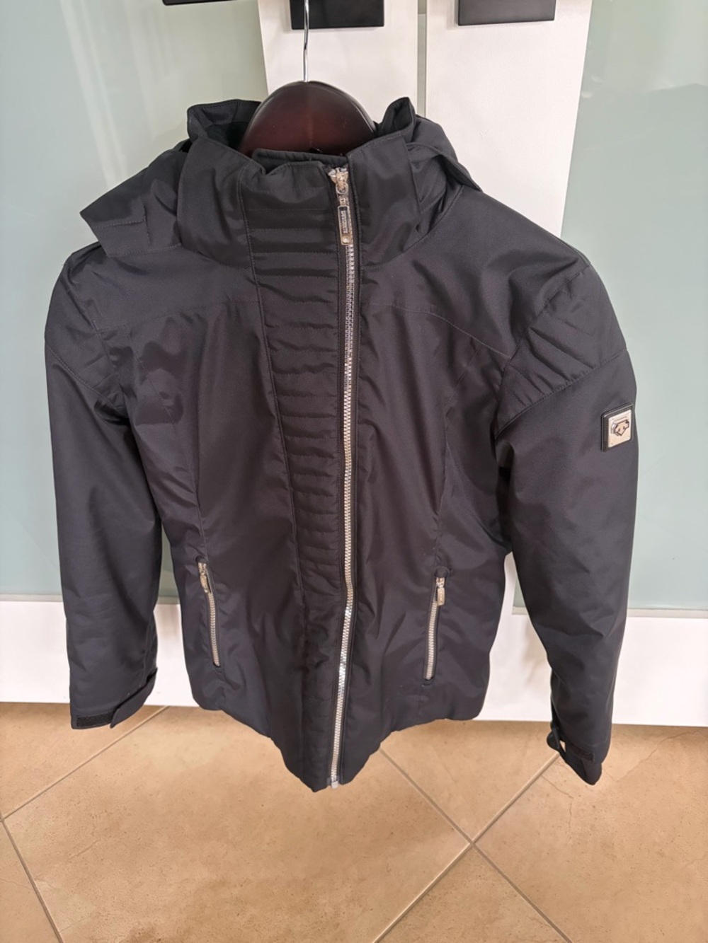 Descente Black Junior Hooded Jacket